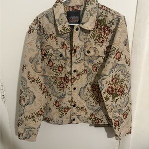 Floral Unisex Jean Jacket
